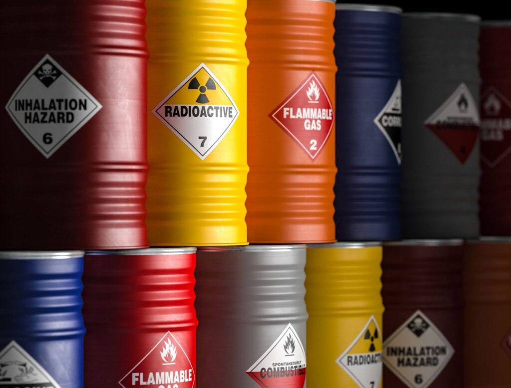 different hazardous waste colour codes